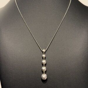 Tiffany & Co. Sterling Silver Graduated Ball Drop Necklace